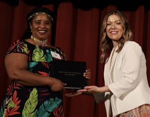 HSE student graduate receiving HS diploma